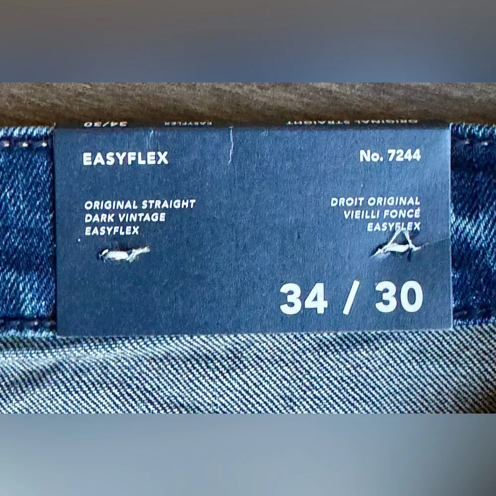 American Eagle EasyFlex Original Straight Jeans Dark Vintage Wash 34x30‎